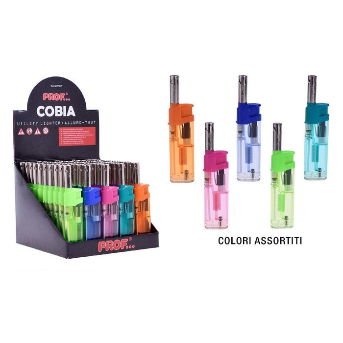 Trade Shop - Set 50 Pezzi Accendigas Accendi Gas A Fiamma Canna Corta Trasparente 40411555 -