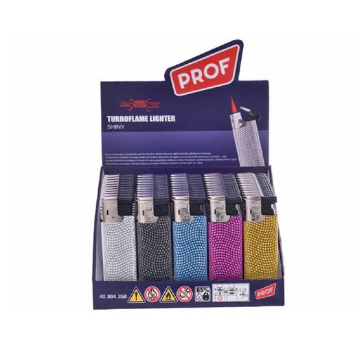 Trade Shop - Set 50 Pezzi Accendini Prof Shiny Stickers Slidecap Turbofiamma Lucida 40804358 -