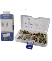 Set 50 Pz Rivetti Borchie Filettati Per Rivettatrice In Rame M3 M4 M5 M6 M8 M10         