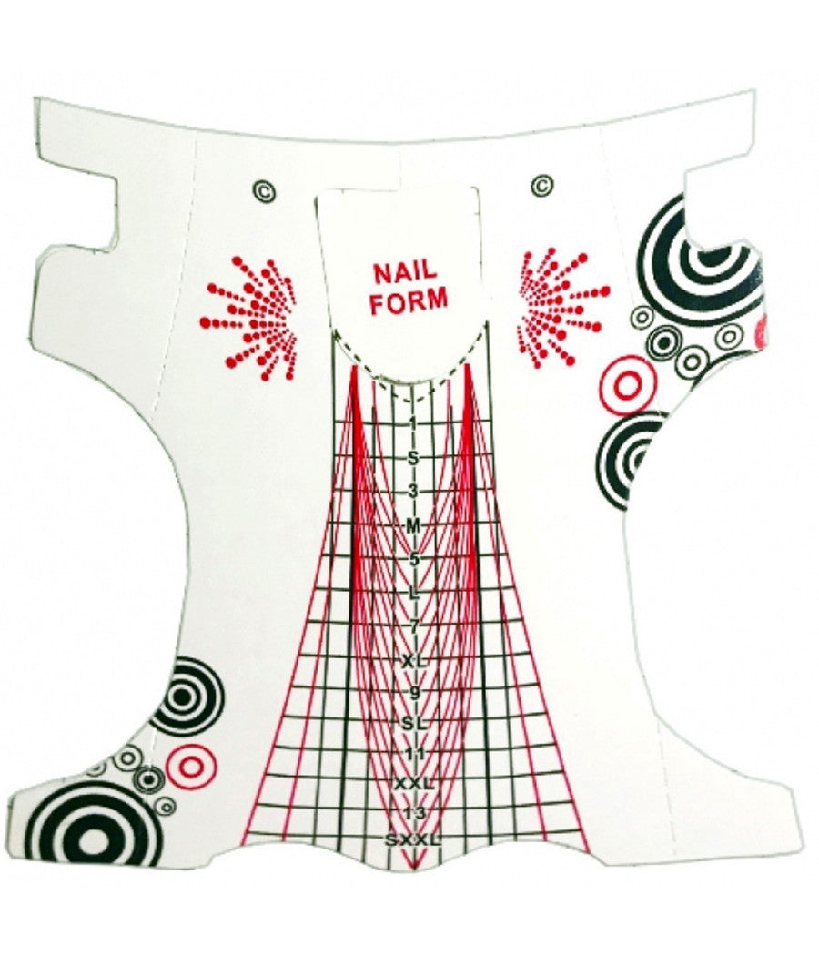 Set 500pz Rotolo Cartine Grigie A Stiletto Allungamento Ricostruzione Nail Art         