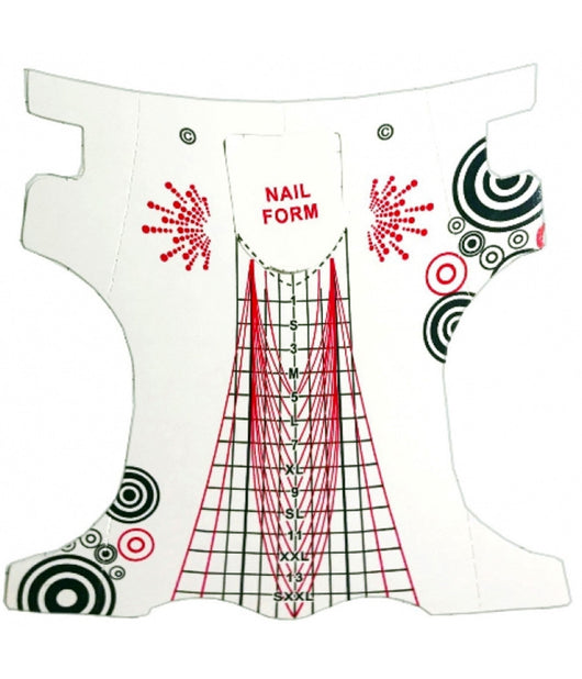 Set 500pz Rotolo Cartine Grigie A Stiletto Allungamento Ricostruzione Nail Art         