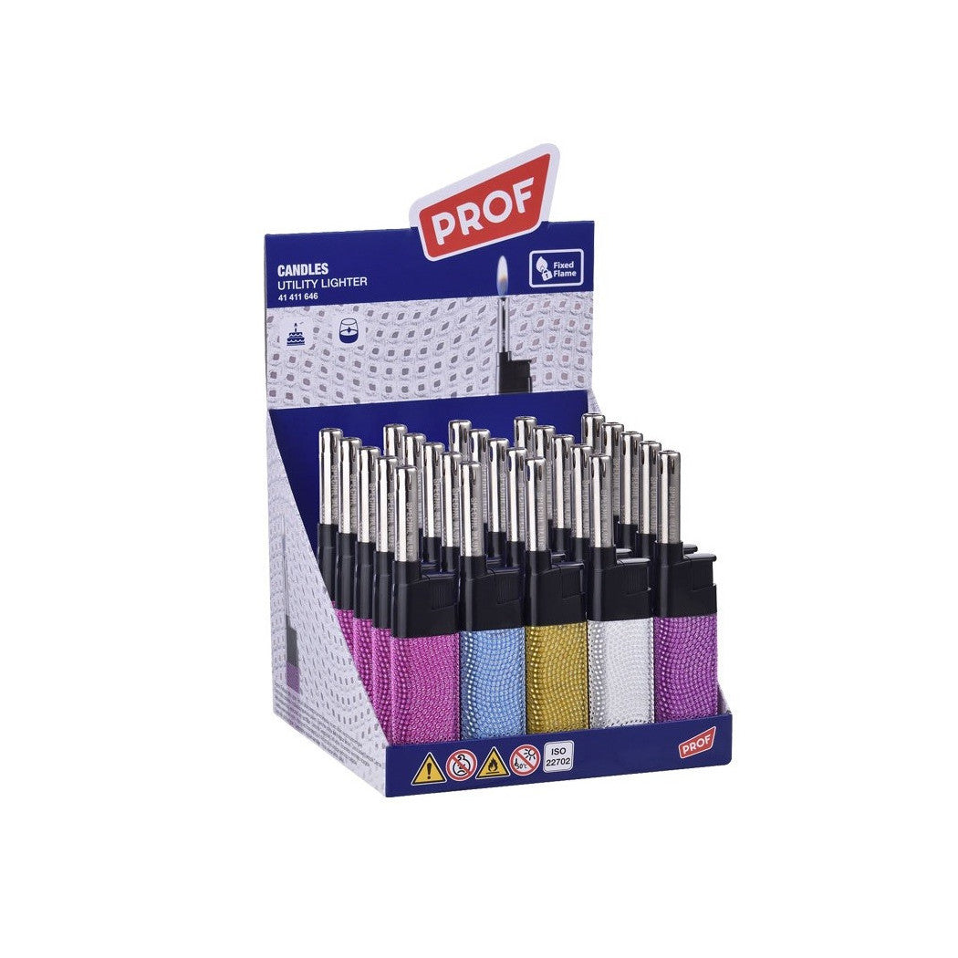 Trade Shop - Set 50pezzi Accendigas Accendi Gas A Fiamma Canna Corta Shiny Brillanti 41411646 -