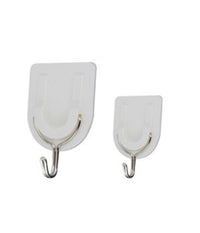 Set 5pz Gancio Attaccapanni Adesivo Bianco Parete Legno Porte Fashion Hook 59671         
