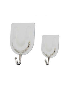 Set 5pz Gancio Attaccapanni Adesivo Bianco Parete Legno Porte Fashion Hook 59671         