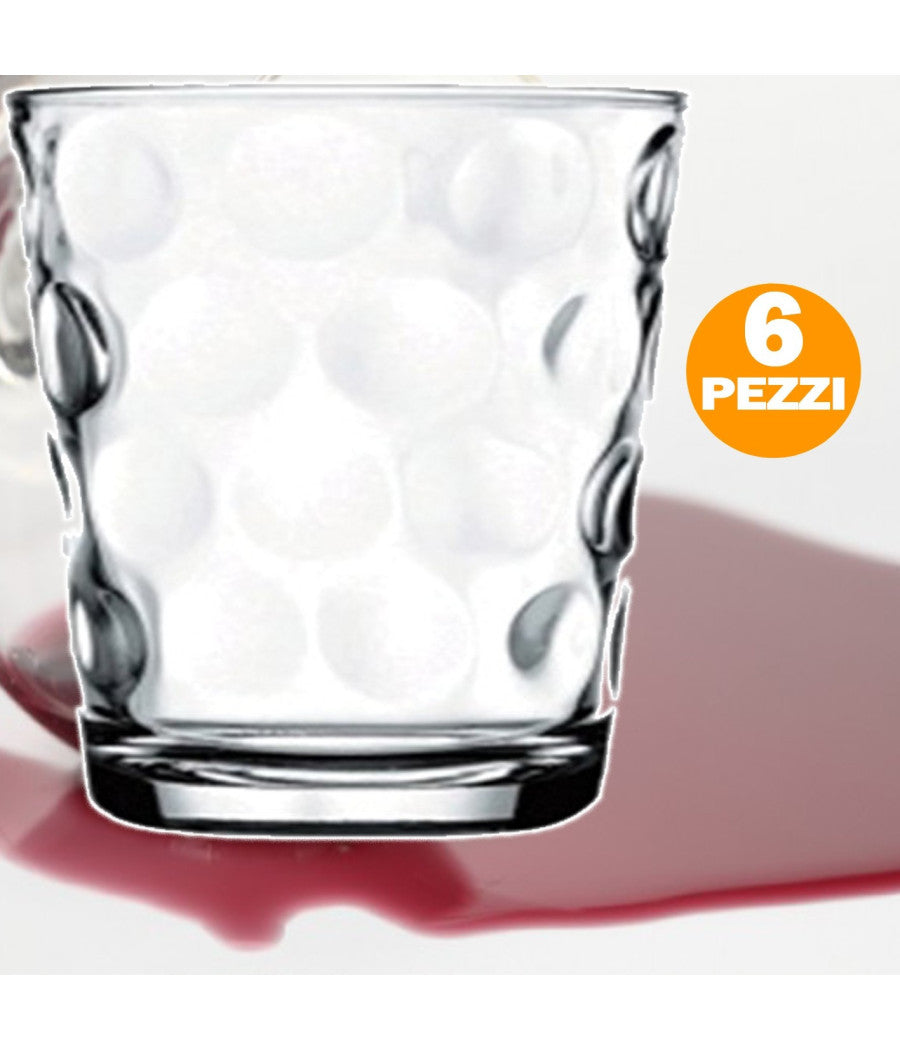 Set 6 Bicchieri Trasparenti Da Tavola Ristorante Bar Per Acqua O Bibite 250cc         