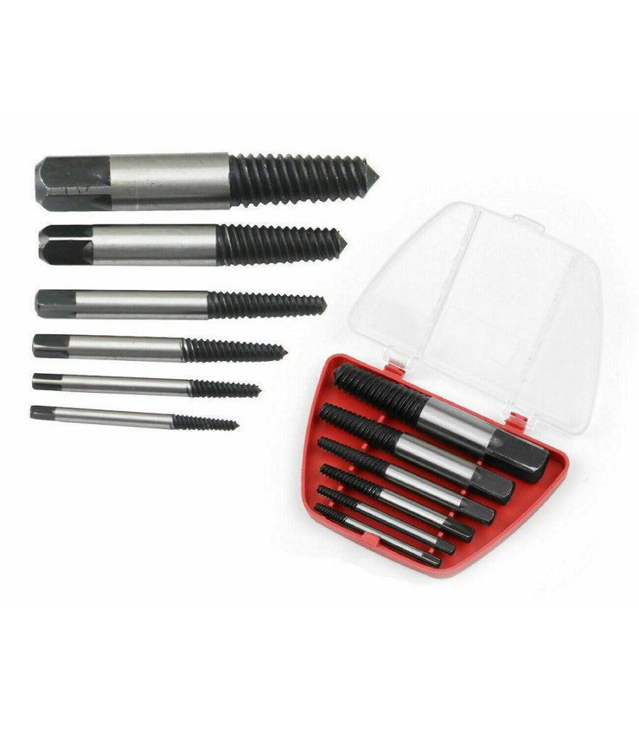 Set 6 Estrattori Per Viti Bulloni Rovinate Spezzate Prigionieri Viti Spezzati         