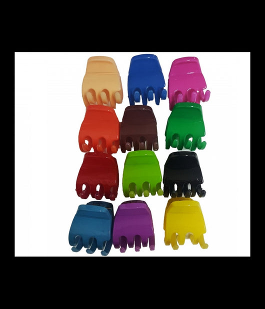 Set 6 Fermacapelli Pinza Pinze Clip Colorate 4cm Molletta Capelli Acconciatura         