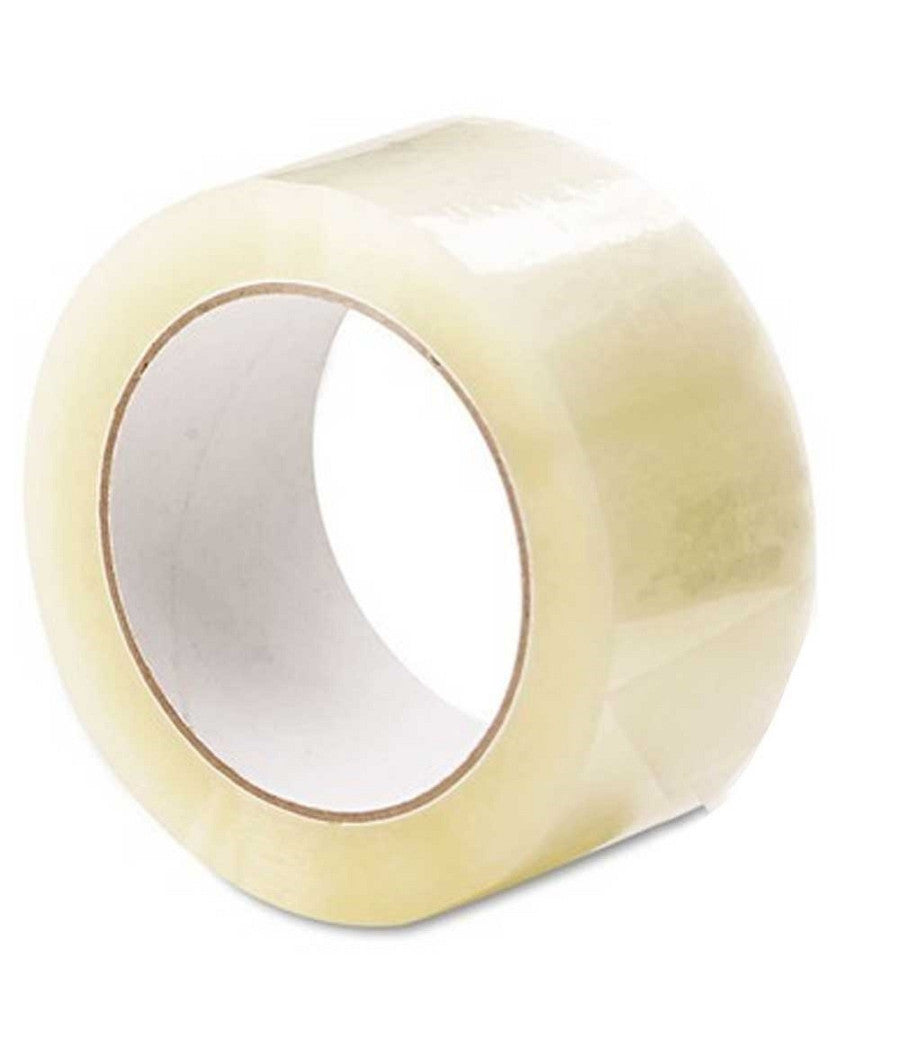 Set 6 Nastri Adesivi 50 Mm X 66 Mt Con Etichetta Nastro Imballaggio Trasparente         