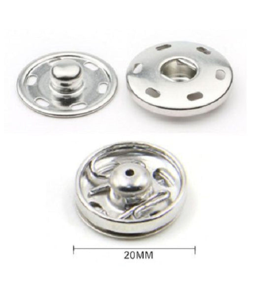 Set 6 Paia Di Bottoni Automatici A Pressione à¸ 20 Mm Accessori Per Cucito 52983         