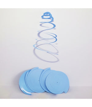 Set 6 Pezzi Appendini Azzurro 6 Spirali Carta Decorazioni Compleanni         