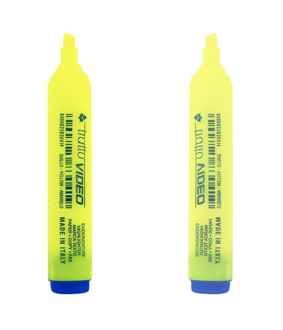Set 6 Pezzi Evidenziatore Giallo Penna Penne Fluo Evidenziatori Scuola Ufficio         