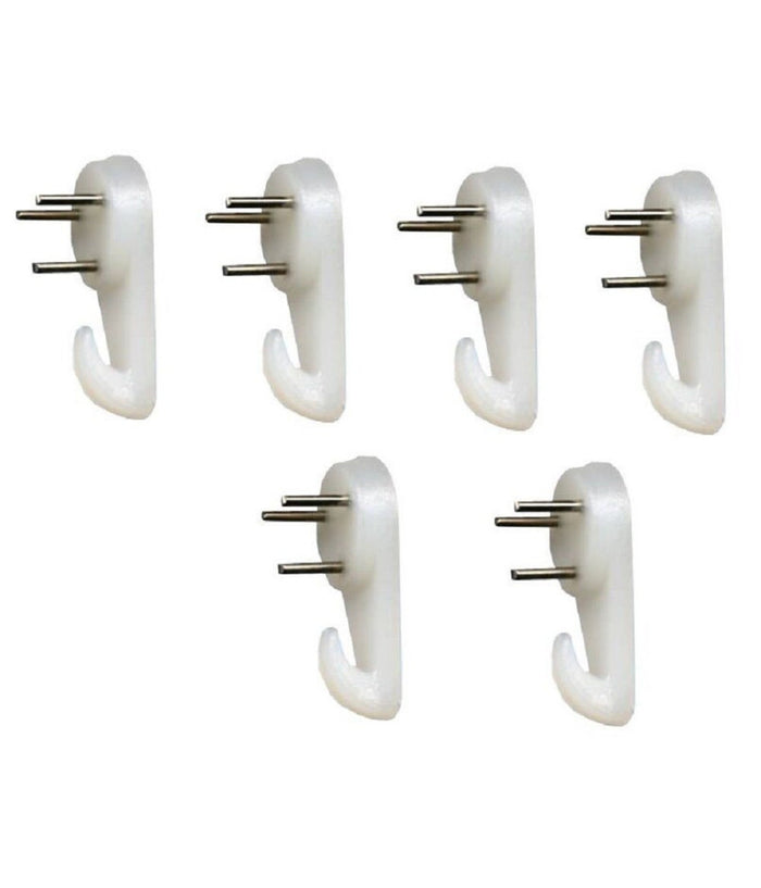 Set 6 Pezzi Ganci Gancio Per Quadri Quadro Da Parete In Nylon Con Chiodini 3 Cm         