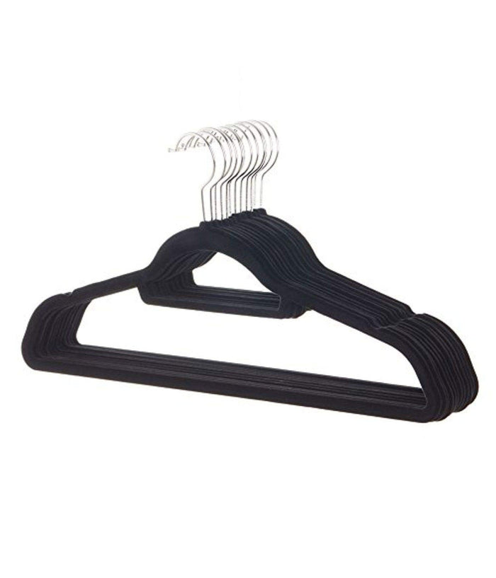 Set 6 Pezzi Gruccia Grucce In Velluto Appendi Abiti Camicie Vestiti Salvaspazio         