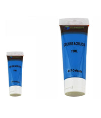 Set 6 Pezzi Pittura Acrilica Vernice Confezione Colore Celeste Tubo 75 Ml 07498         