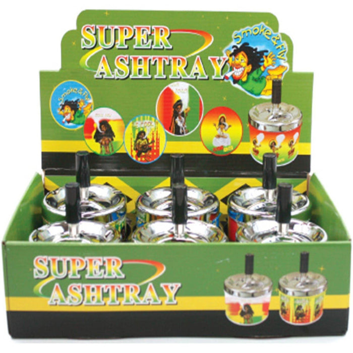 Trade Shop - Set 6 Posacenere Porta Cenere Sigarette A Molla Rasta Giamaica Fantasia -