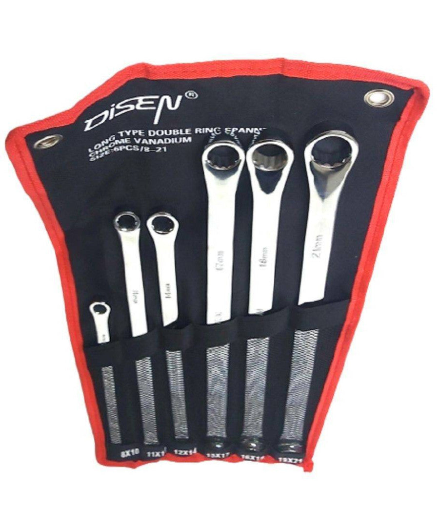 Set 6 Pz Chiavi Inglesi Extra Lungo Double Chiavi Poligonali Da 8mm-21mm Metrico         