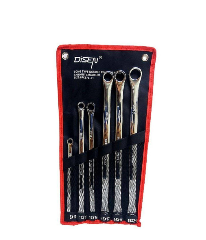 Set 6 Pz Chiavi Inglesi Extra Lungo Double Chiavi Poligonali Da 8mm-21mm Metrico         