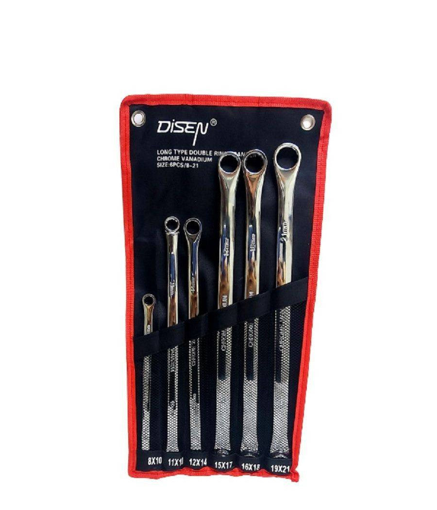 Set 6 Pz Chiavi Inglesi Extra Lungo Double Chiavi Poligonali Da 8mm-21mm Metrico         