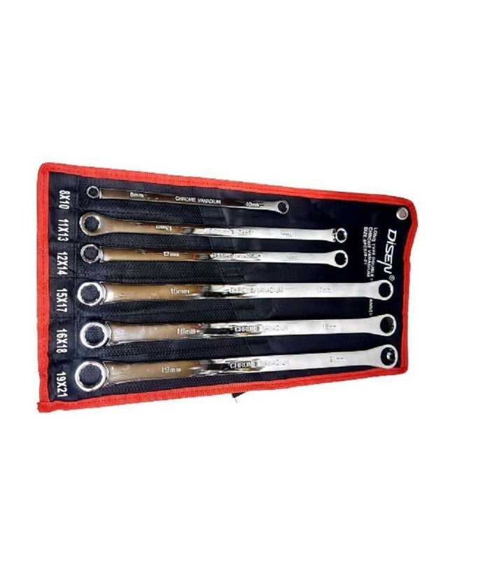 Set 6 Pz Chiavi Inglesi Extra Lungo Double Chiavi Poligonali Da 8mm-21mm Metrico         