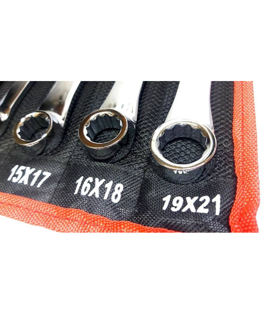 Set 6 Pz Chiavi Inglesi Extra Lungo Double Chiavi Poligonali Da 8mm-21mm Metrico         