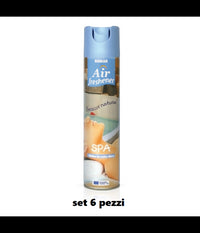 Set 6 Pz Deodorante Per Ambiente Spray Profumo Casa Fresco 300 Ml Spa         