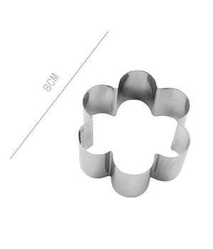 Set 6 Pz Forme Per Dolci Biscotti A Fiore Stampini Decorazione Torte 8 Cm 98928         
