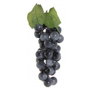 Trade Shop - Set 6 Pz Grappolo Grappoli Uva 15cm Viola Realistici Frutta Finta Centrotavola -