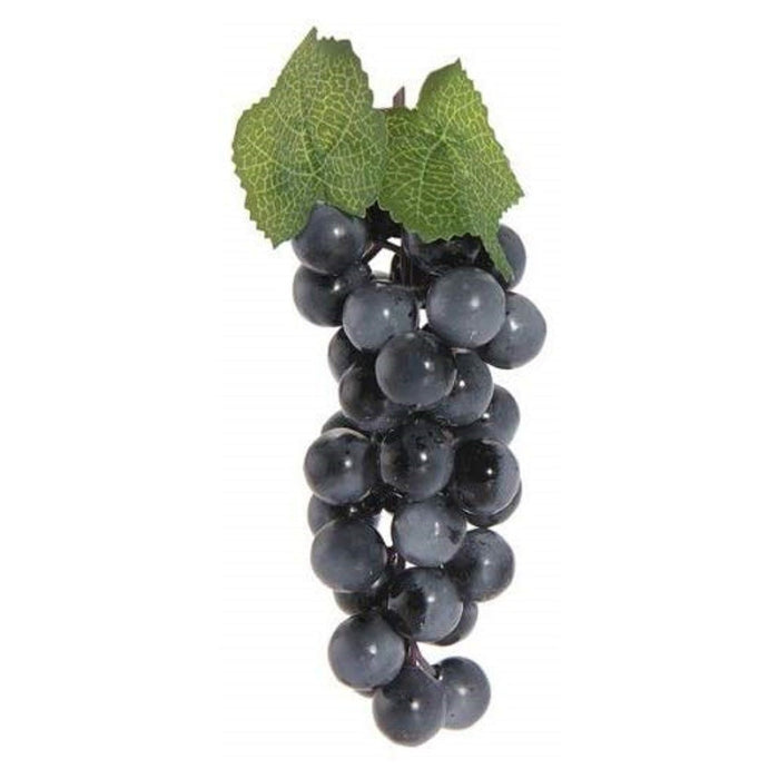 Trade Shop - Set 6 Pz Grappolo Grappoli Uva 15cm Viola Realistici Frutta Finta Centrotavola -