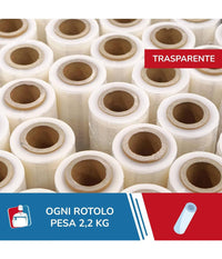 Film Estensibile Pellicola Trasparente Rotolo Manuale Per Imballo 160mx23myx50cm         