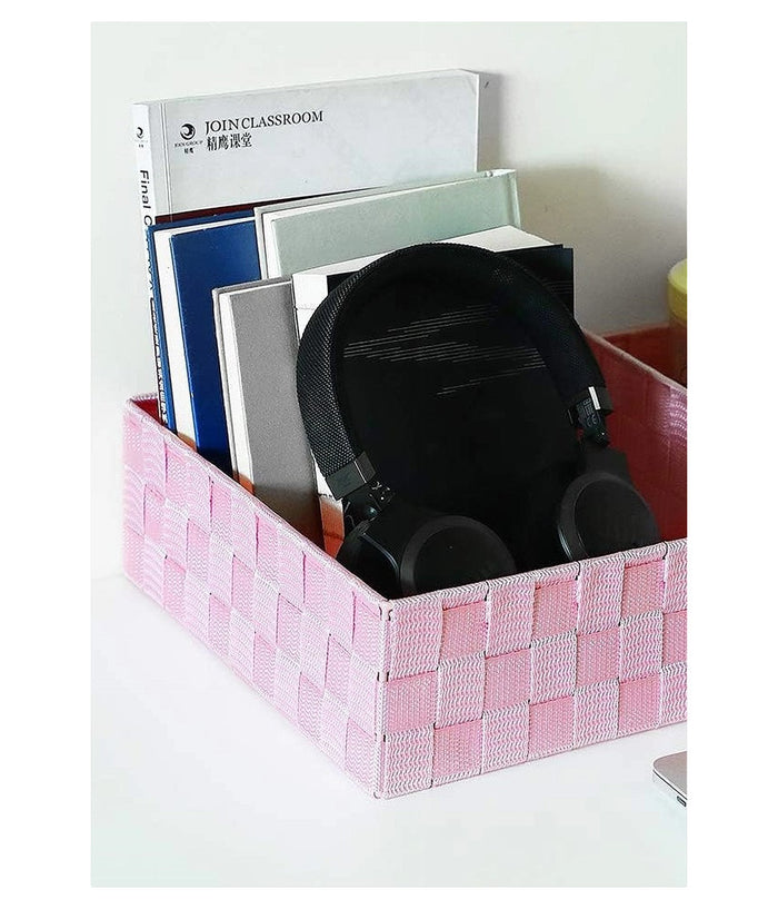 Set 6 Pz Scatola In Tessuto Organizer Armadio Scaffali Porta Oggetti Rosa 79071         