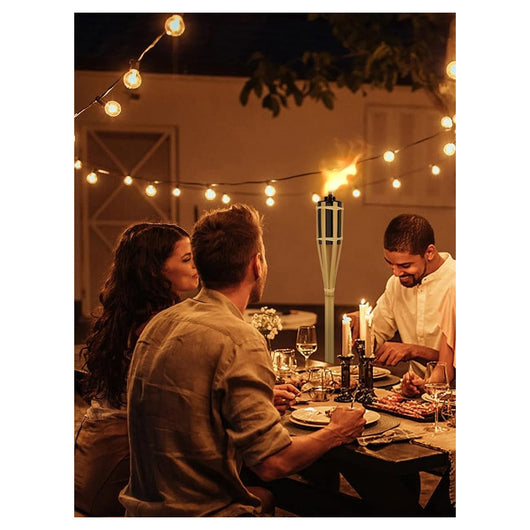 Trade Shop - Set 6 Pz Torcia In Bambù Naturale 60 Cm Da Giardino Per Esterni Con Stoppino 011842 -        