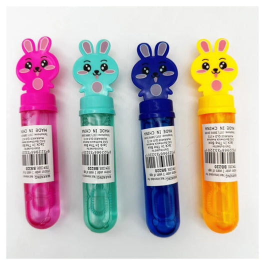 Trade Shop - Set 6 Pz Tubo Bolle Di Sapone Con Coniglietto Bacchetta Da 35 Ml Per Bambini 6560287 -