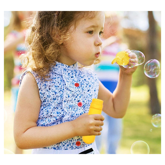 Trade Shop - Set 6 Pz Tubo Per Bolle Di Sapone Con Anatra Bacchetta Da 35 Ml Per Bambini 6560285 -