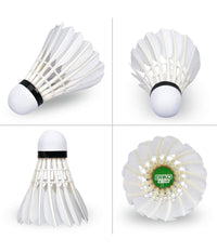 Set 6 Pz Volano Lento Professionale Volani Palline Per Badminton Colore Bianco         