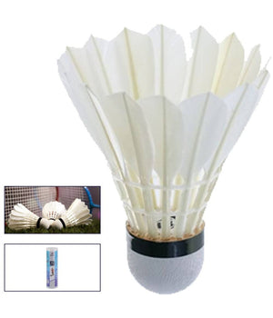 Set 6 Pz Volano Lento Professionale Volani Palline Per Badminton Colore Bianco         