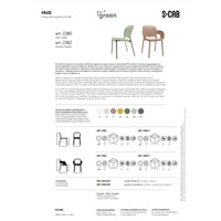 SET 6 SEDIE HUG TECNOPOLIMERO DA POST CONSUMO INDUSTRIALE SCAB DESIGN - Tortora 15