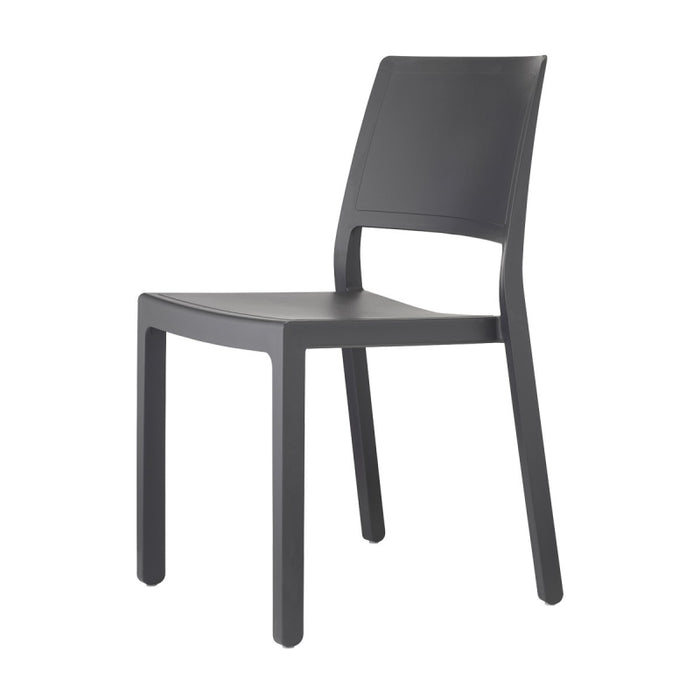 SET 6 SEDIE KATE TECNOPOLIMERO - Antracite 81