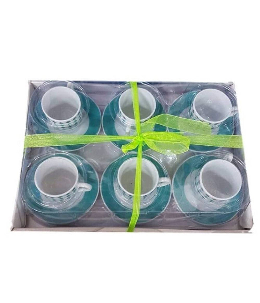 Set Di 6 Tazzine Da Caffè Espresso Azzurre - 90ml, Porcellana, Lavabile In Lavastoviglie - Foto 5