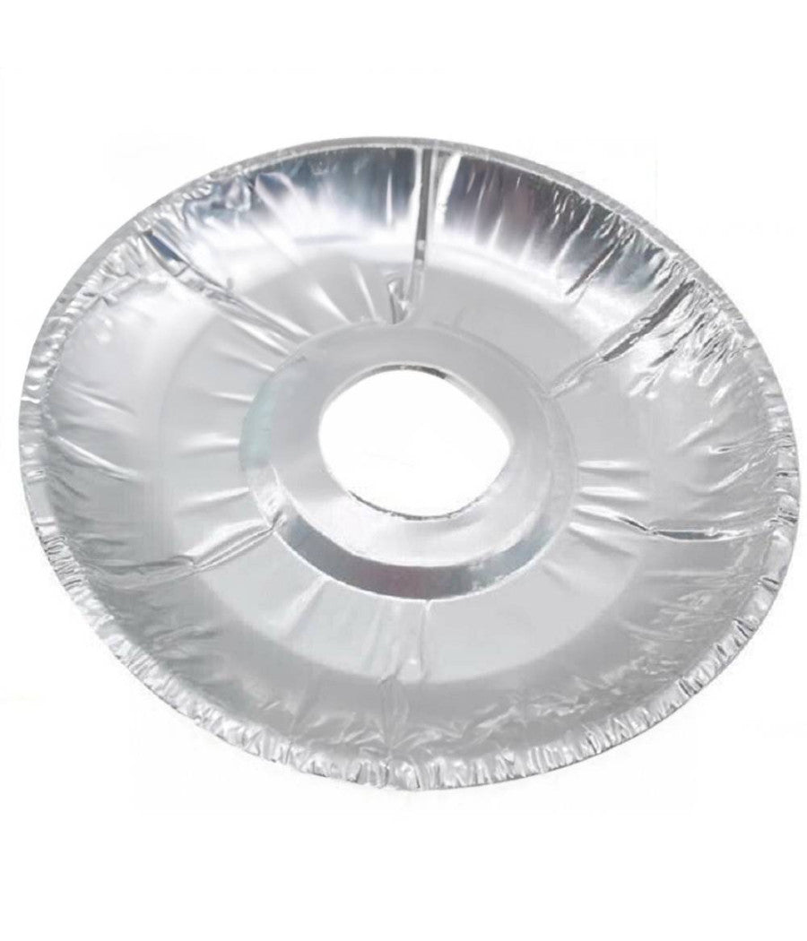 Set 60 Pezzi Proteggi Fornelli Fornello Da Sporco Grasso Alluminio Rotondi         