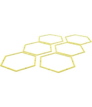 Set 6pz Cerchi Esagonali Per Allenamento Agilità  Esercizi Palestra Ostacoli 40cm         