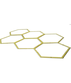 Set 6pz Cerchi Esagonali Per Allenamento Agilità  Esercizi Palestra Ostacoli 40cm         