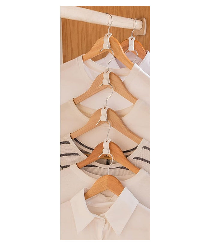 Set 6pz Connettore Appendiabiti Collegamento Ganci Grucce Appendini Salvaspazio 87355         