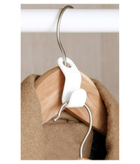 Set 6pz Connettore Appendiabiti Collegamento Ganci Grucce Appendini Salvaspazio 87355         