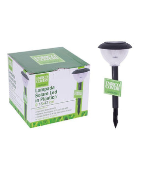 Set 6pz Lampada Solare Led Tonda Giardino Picchetti In Plastica à¸16x42cm 5109003         