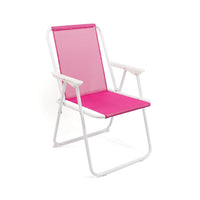 Trade Shop - Set 6pz Sedia Pieghevole Da Mare Spiaggia Campeggio In Metallo Tela Colorata 023282 -        