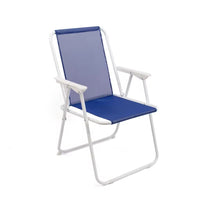 Trade Shop - Set 6pz Sedia Pieghevole Da Mare Spiaggia Campeggio In Metallo Tela Colorata 023282 -        