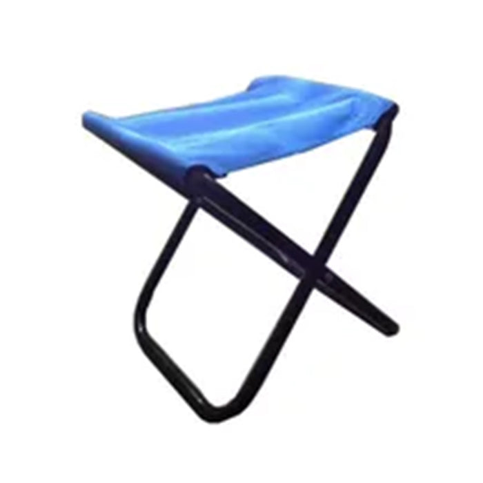 Trade Shop - Set 6pz Sgabello Camping Pesca Mini Sedia Spiaggia Pieghevole In Metallo Tessuto 020227 -        