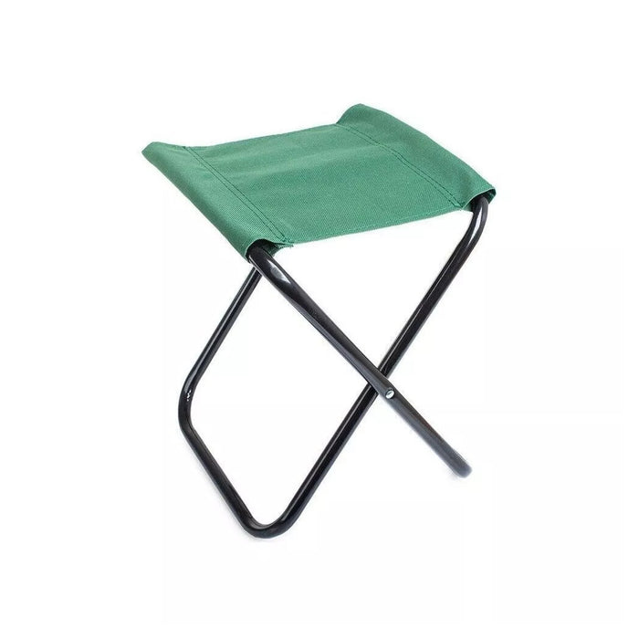 Trade Shop - Set 6pz Sgabello Camping Pesca Mini Sedia Spiaggia Pieghevole In Metallo Tessuto 020227 -        