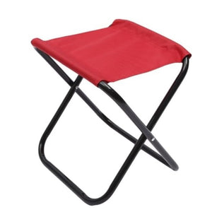 Trade Shop - Set 6pz Sgabello Camping Pesca Mini Sedia Spiaggia Pieghevole In Metallo Tessuto 020227 -        