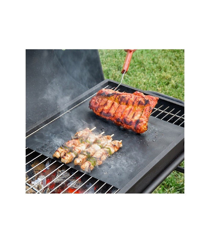 Set 6pz Tappetini In Teflon Per Griglia Barbecue 40x33 Cm Riutilizzabili 7823804         